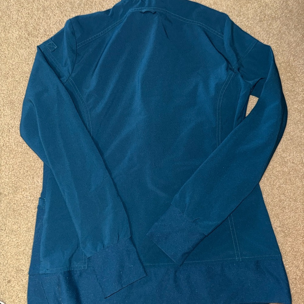 I flex Teal Zip-Up scrub Jacket - Picture 3 of 3